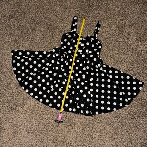 Black and white polka dot dress